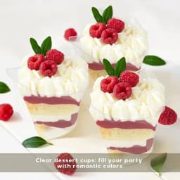 20/40PCS100ML Disposable Plastic Dessert Cups Birthday Transparent Party Ice Cream Home Christmas Supplied