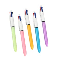 1Piece/5Piece Retractable Multicolored Ballpoint Pen 4-Colors-in-1 Ballpoint Pen for Kid Student Class Reward Christmas Gift