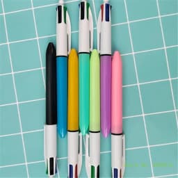 1Piece/5Piece Retractable Multicolored Ballpoint Pen 4-Colors-in-1 Ballpoint Pen for Kid Student Class Reward Christmas Gift