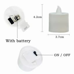 24/12PCS With Battery Flickering LED Candle Tealights Flameless Wedding Home Christmas Decor Candle Battery-powered Night Light