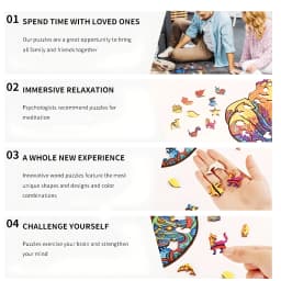 Unique Wooden Tree of Life Puzzles – Irregular Animal-Shaped Jigsaw, Fun Leisure Toy, Perfect Gift for Christmas, Birthdays