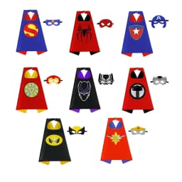 8 sets Superhero Capes for Cool Halloween Christmas Costume Cosplay Festival Party Supplies Favors Dress Up for boys girls