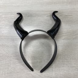 Women Black Queen Witch Demon Horns Headpiece Cosplay Animal Antelope Devil Headdress Christmas Halloween Party Costume Headband