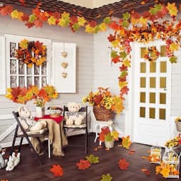50/100/200Pcs Artificial Maple Leaves Autumn Silk Fall Leaf for Thanksgiving Halloween Christmas Home Decoration Wedding Party