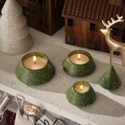 Blooming Stacking Christmas Tree Candle Jar Silicone Molds for Concrete Jesmonite Cement DIY Christmas Craft Gifts