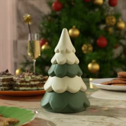 Blooming Stacking Christmas Tree Candle Jar Silicone Molds for Concrete Jesmonite Cement DIY Christmas Craft Gifts