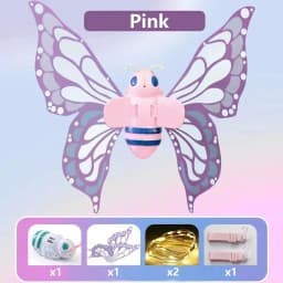 Electric Butterfly Wings Moving Elf Wing with Light Fairy Wings for Kids Birthday Christmas Cosplay Dress Up Angel Girls Toy