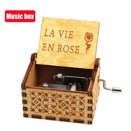 2026 HOTSALE Antique carved Wooden Hand Crank Music Box Davy Anime Figure The Caribbean Creative Birthday Christmas Gift***
