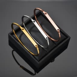 Stainless Steel Trendy Bangles Bracelets Hand Chain for Women Blank Bar Couple Cuff Bangle Birthday Christmas Jewelry Gifts