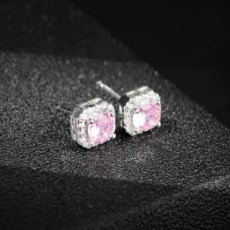 Silver Color Korean Zircon Stud Earrings Brincos for Women Wedding Boucle D'oreille Femme Bijoux Christmas Gift Bijoux E1104
