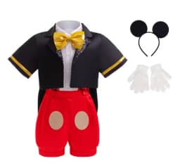 2025 Baby Clothes Cartoon Mouse Play Cosplay Girl Boy Backband Pants Set Stage Performance Christmas Kid Halloween Costume