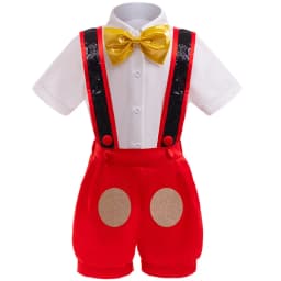 2025 Baby Clothes Cartoon Mouse Play Cosplay Girl Boy Backband Pants Set Stage Performance Christmas Kid Halloween Costume