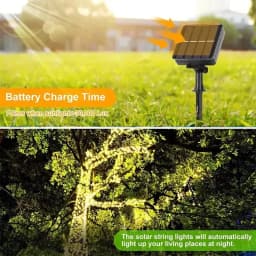 1 2 3 4 5Packs Solar Led Fairy Light Outdoor Christmas Lights 8Modes Copper Wire Lights Waterproof Garden Tree Patio Decor