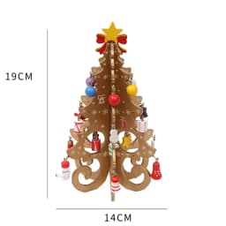 Creative DIY Wooden Christmas Tree Window Shop Mall Desktop Display Props Ornament Holiday Gifts Decoration Ornaments