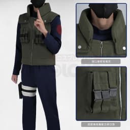 HOLOUN Anime Hatake Kakashi Cosplay Costume Vest T-shirt Pants Pouch Cos Convention Gift Halloween Christmas