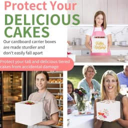 Cake Packaging Box with Transparent Wave Window, Dessert Display Box, Suitable for Christmas Party Desserts, Gift Packaging Box.