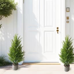 Green Artificial Small Pine Tree Living Room Front Door Corridor Terrace Green Plant Decoration Holiday Celebration Banquet Decoration Realistic Artificial Christmas Tree Does Not Include Pot