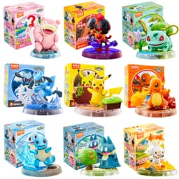 BLOKEES Pokemon Figure Pikachu Bulbasaur Squirtle Charizard Eevee Ceruledge Greninja Action Figure Toys Collect Christmas Gift