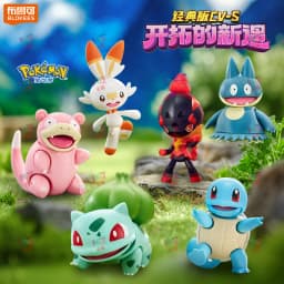 BLOKEES Pokemon Figure Pikachu Bulbasaur Squirtle Charizard Eevee Ceruledge Greninja Action Figure Toys Collect Christmas Gift