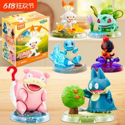 BLOKEES Pokemon Figure Pikachu Bulbasaur Squirtle Charizard Eevee Ceruledge Greninja Action Figure Toys Collect Christmas Gift