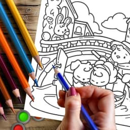 28 Pages Cutie Europe Coloring Book for Adult | Colouring Book, Drawing Supplies for Christmas, Thanksgiving
