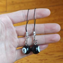 Billiard 8-Ball Phone Lanyard Decoration, Universal Phone Accessory, Ccd Camera Card Holder Lanyard - 1 Piece Anti-Loss Accessory Lanyard, Gift for Billiard and Snooker Enthusiasts, Men's Gift, Christmas Holiday Gift
