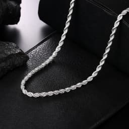 40-60cm wholesale 925 Sterling Silver Necklaces Jewelry 4MM Rope Chain Fashion Men's Women Necklace Christmas Gifts