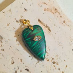 1pc Romantic Heartshape Natural Stone Pendant Green Aventurine Opal Stone Pendant for Women Jewelry Christmas Gift