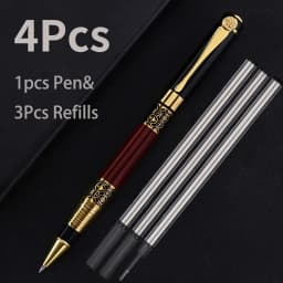 4pcs/set High Quality Luxury Ballpoint Pen Metal Elegant for School Office Christmas Father's Day Mother's Day Birthday Gifts