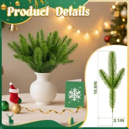30pcs Artificial Pine Branches - Realistic Fake Green Plants with Needles, No Maintenance Indoor/Outdoor Christmas Tree Garland