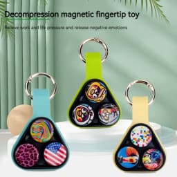 New Hand Spinner Series Elastic Magnet Toy Colorful Decompression Fidget Spinner Toys for Adults Kids Christmas Gifts