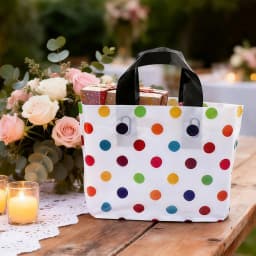 10/20Pcs Polka Dot Gift Bags with Handles for Wedding Birthday Party Favors Christmas New Year Gift Packaging Bag Baby Shower