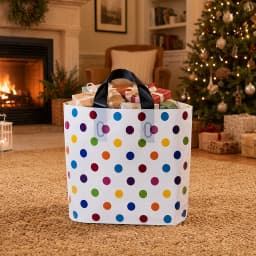 10/20Pcs Polka Dot Gift Bags with Handles for Wedding Birthday Party Favors Christmas New Year Gift Packaging Bag Baby Shower