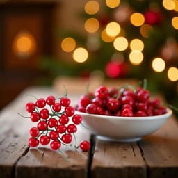 20Pcs Artificial Cherry Fake Fruit Model Cake Ornament Christmas Decoration Photography Props Party Decor Home Table DecorCraft