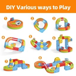 Magic Electronic Train Rail Cube Toys for Kids DIY Assembly Railway Track Car Building Block Set Educational Toy Christmas Gifts