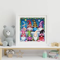 Evershine Diamond Painting Dwarf Pattern For Adults Beginners Winter Diamond Mosaic Christmas DIY Santa Claus Child Gift