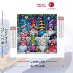 Evershine Diamond Painting Dwarf Pattern For Adults Beginners Winter Diamond Mosaic Christmas DIY Santa Claus Child Gift