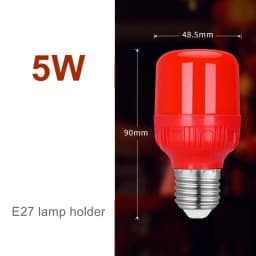 High Power Red LED Light Bulb E27/B22 AC 220V 5W 10W 15W 30W High Brightness Spot Light Festive New Year Bulb Christmas Lights