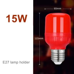 High Power Red LED Light Bulb E27/B22 AC 220V 5W 10W 15W 30W High Brightness Spot Light Festive New Year Bulb Christmas Lights