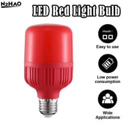 High Power Red LED Light Bulb E27/B22 AC 220V 5W 10W 15W 30W High Brightness Spot Light Festive New Year Bulb Christmas Lights