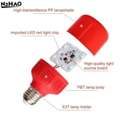 High Power Red LED Light Bulb E27/B22 AC 220V 5W 10W 15W 30W High Brightness Spot Light Festive New Year Bulb Christmas Lights