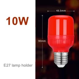 High Power Red LED Light Bulb E27/B22 AC 220V 5W 10W 15W 30W High Brightness Spot Light Festive New Year Bulb Christmas Lights