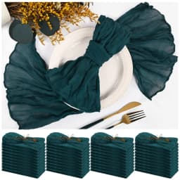 6-102pcs Cheesecloth Napkins Wedding Gauze Napkins Xmas New Year Decoration Dinner Birthday Home Party Christmas Table Decor