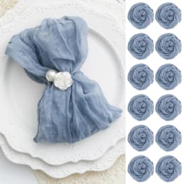 6-102pcs Cheesecloth Napkins Wedding Gauze Napkins Xmas New Year Decoration Dinner Birthday Home Party Christmas Table Decor