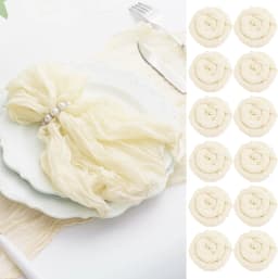 6-102pcs Cheesecloth Napkins Wedding Gauze Napkins Xmas New Year Decoration Dinner Birthday Home Party Christmas Table Decor