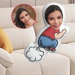 Custom Funny Photo Pillow Personalized Polyester Home Sofa Car Decor Birthday Valentine Christmas Gift for Family Friends