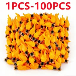 1pcs 30pcs 100pcs Led COB Flash Candles Edison Flame DC 3V-5V Warm White 2200K LED Filament Diode DIY Christmas Party Decoration