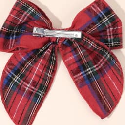 2pcs Retro Christmas Plaid Bow Hair Clips For Girls Festive Checkered Fabric Hairpins Holiday Parties Christmas Hair Accessories