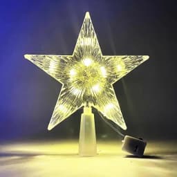 15cm Christmas Decoration Glowing Tree Topper Glitter Shining Star Xmas Tree Ornaments for Home Decor Navidad New Year 2026 Gift