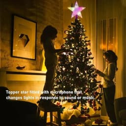 15cm Christmas Decoration Glowing Tree Topper Glitter Shining Star Xmas Tree Ornaments for Home Decor Navidad New Year 2026 Gift